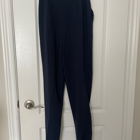 Vintage high waisted navy blue pleated pants made in Canada - Picture 5 of 11